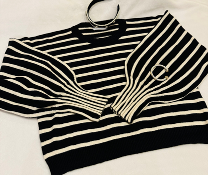 Puff Sleeve Striped Sweater